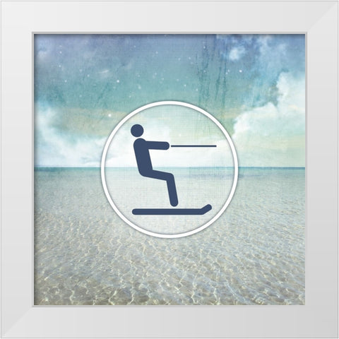Signs_SeaLife_ski White Modern Wood Framed Art Print by LightBoxJournal