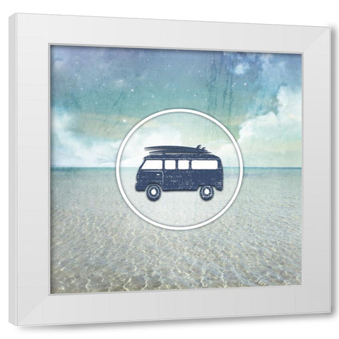 Signs_SeaLife_SurfBus2 White Modern Wood Framed Art Print by LightBoxJournal