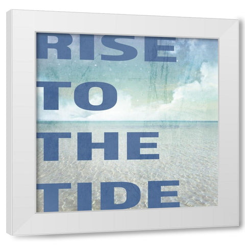 Signs_SeaLife_Typography White Modern Wood Framed Art Print by LightBoxJournal