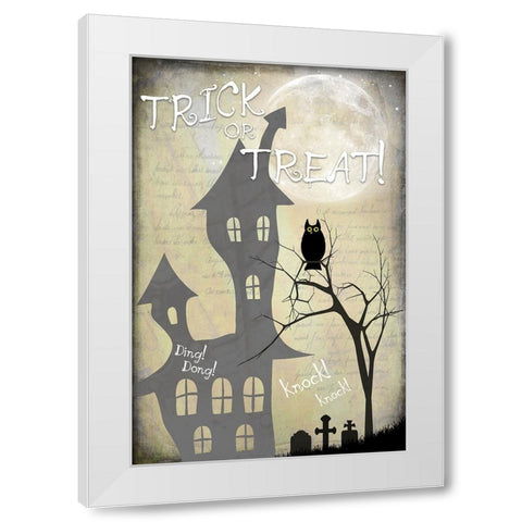 Say Boo 02 White Modern Wood Framed Art Print by LightBoxJournal