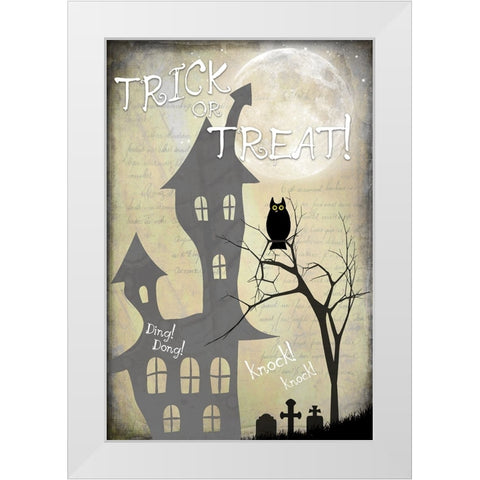 Say Boo 02 White Modern Wood Framed Art Print by LightBoxJournal