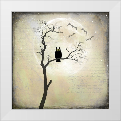 Say Boo 011 White Modern Wood Framed Art Print by LightBoxJournal
