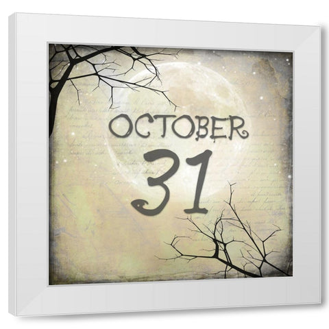 Say Boo 015 White Modern Wood Framed Art Print by LightBoxJournal