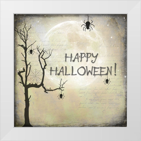 Say Boo 016 White Modern Wood Framed Art Print by LightBoxJournal