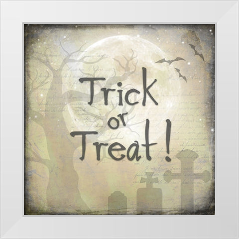 Say Boo 018 White Modern Wood Framed Art Print by LightBoxJournal