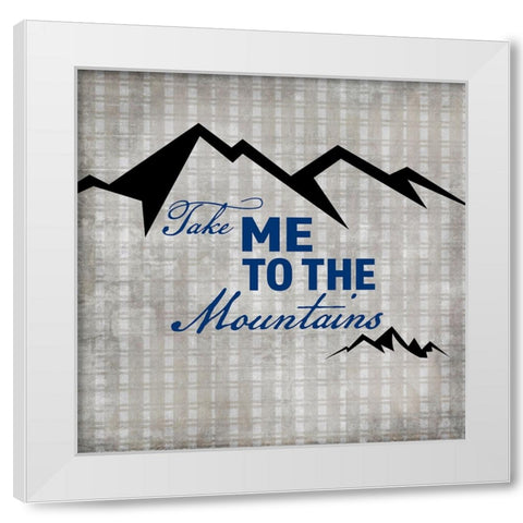 Blue Bear Lodge Sign 01 White Modern Wood Framed Art Print by LightBoxJournal