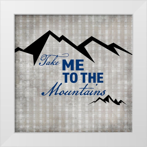 Blue Bear Lodge Sign 01 White Modern Wood Framed Art Print by LightBoxJournal