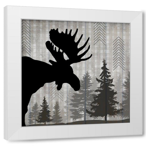 Blue Bear Lodge Sign 04 White Modern Wood Framed Art Print by LightBoxJournal