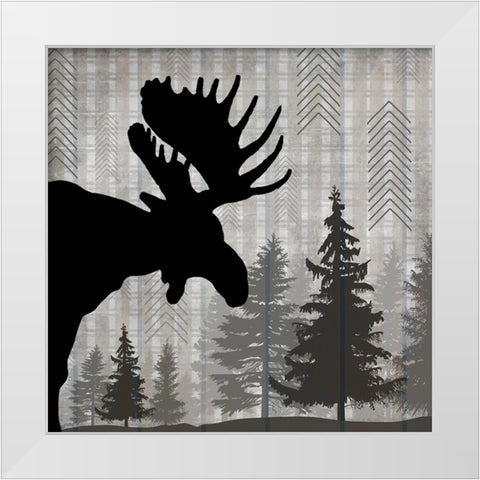 Blue Bear Lodge Sign 04 White Modern Wood Framed Art Print by LightBoxJournal