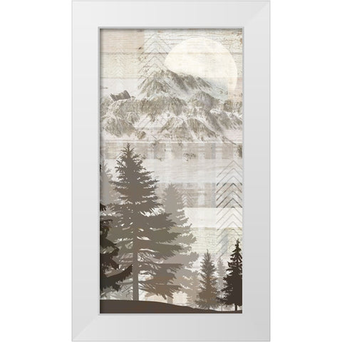 Blue Bear Lodge Sign 016 White Modern Wood Framed Art Print by LightBoxJournal