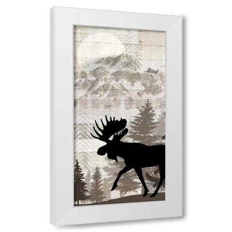 Blue Bear Lodge Sign 017 White Modern Wood Framed Art Print by LightBoxJournal