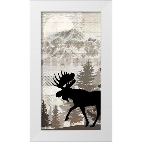 Blue Bear Lodge Sign 017 White Modern Wood Framed Art Print by LightBoxJournal