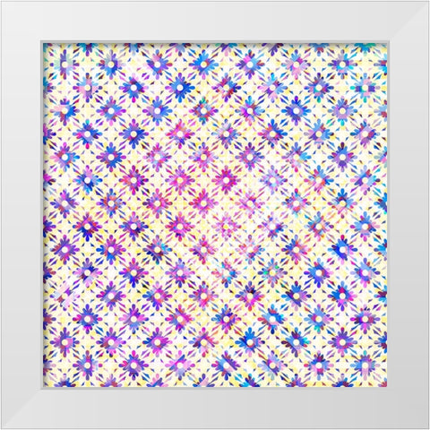 BoHo Girl Pattern 01 White Modern Wood Framed Art Print by LightBoxJournal