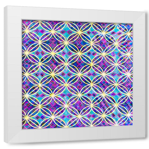 BoHo Girl Pattern 04 White Modern Wood Framed Art Print by LightBoxJournal