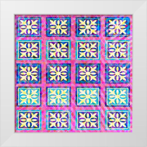 BoHo Girl Pattern 05 White Modern Wood Framed Art Print by LightBoxJournal