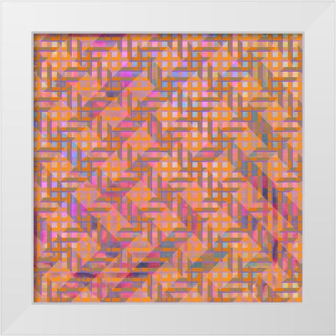 Gypsy Cherry Pattern 3 White Modern Wood Framed Art Print by LightBoxJournal