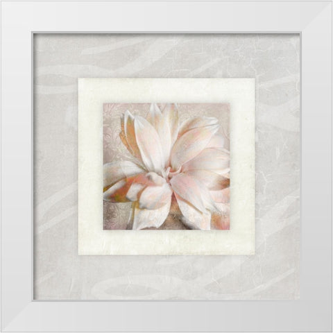 Pink Ivory Portrait 01 White Modern Wood Framed Art Print by LightBoxJournal