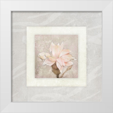 Pink Ivory Portrait 02 White Modern Wood Framed Art Print by LightBoxJournal