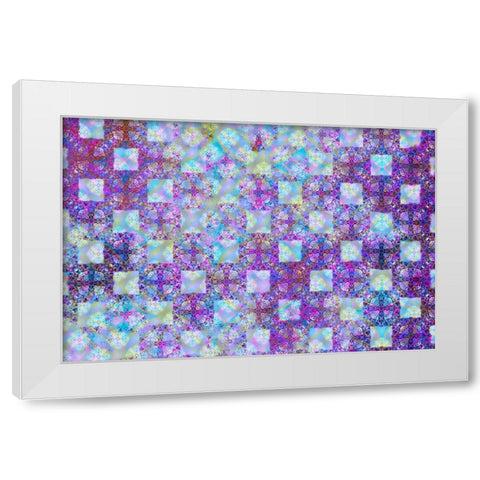 Cherry Blu Pattern 05 White Modern Wood Framed Art Print by LightBoxJournal