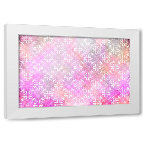 Spring Blooms Pattern 02 White Modern Wood Framed Art Print by LightBoxJournal