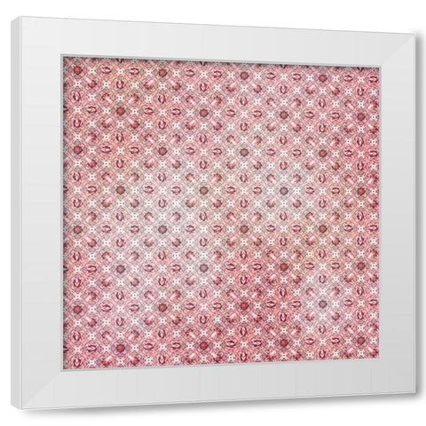 Pinky Blossom Pattern 01 White Modern Wood Framed Art Print by LightBoxJournal