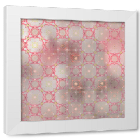 Pinky Blossom Pattern 02 White Modern Wood Framed Art Print by LightBoxJournal
