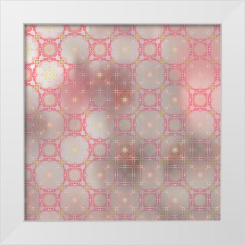 Pinky Blossom Pattern 02 White Modern Wood Framed Art Print by LightBoxJournal