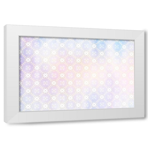 White Spring Blossoms Pattern 03 White Modern Wood Framed Art Print by LightBoxJournal