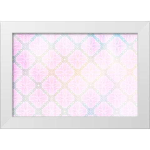 White Spring Blossoms Pattern 04 White Modern Wood Framed Art Print by LightBoxJournal