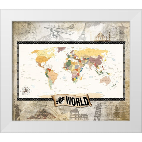 7 Ancient Wonders 01 White Modern Wood Framed Art Print by LightBoxJournal