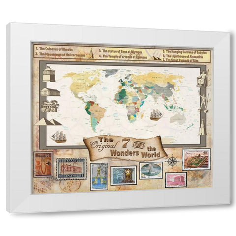 7 Ancient Wonders 03 White Modern Wood Framed Art Print by LightBoxJournal