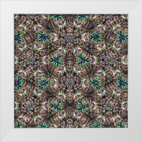 BoHo Gypsy Pattern 01 White Modern Wood Framed Art Print by LightBoxJournal
