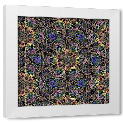 BoHo Gypsy Pattern 02 White Modern Wood Framed Art Print by LightBoxJournal