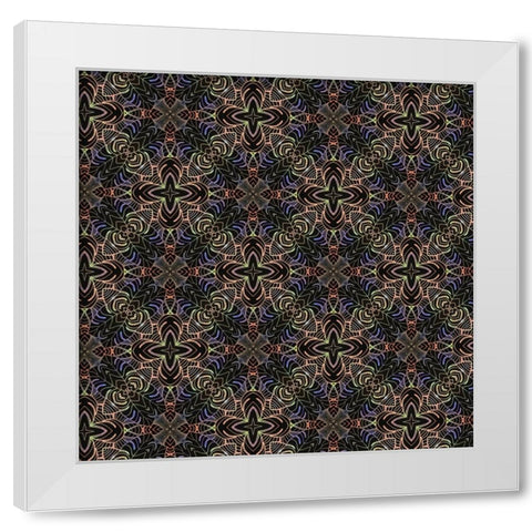 BoHo Gypsy Pattern 06 White Modern Wood Framed Art Print by LightBoxJournal