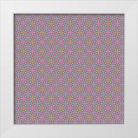 Cherry Pops Surface Pattern 03 White Modern Wood Framed Art Print by LightBoxJournal