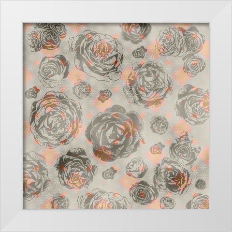 Junk Gypsy Pattern 12 White Modern Wood Framed Art Print by LightBoxJournal