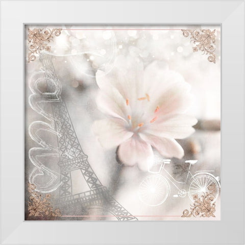 Paris 01 White Modern Wood Framed Art Print by LightBoxJournal