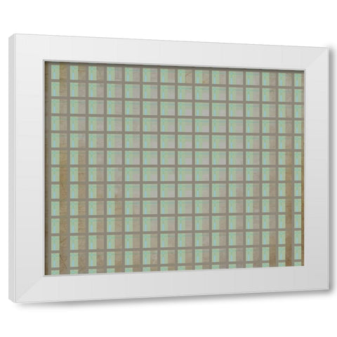 Vintage States Surface Pattern 08 White Modern Wood Framed Art Print by LightBoxJournal