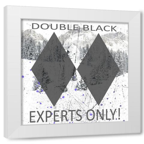Extreme Snowboarder Double Black White Modern Wood Framed Art Print by LightBoxJournal