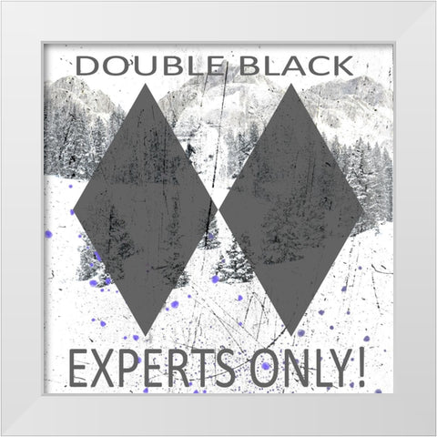 Extreme Snowboarder Double Black White Modern Wood Framed Art Print by LightBoxJournal