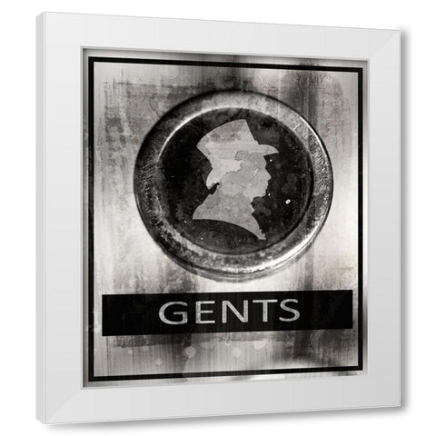 Farm bathroom signs 9 White Modern Wood Framed Art Print by LightBoxJournal