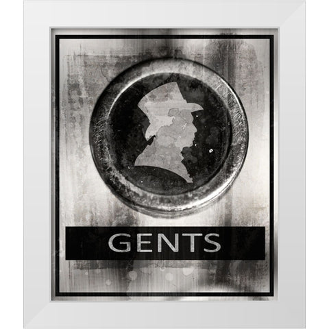 Farm bathroom signs 9 White Modern Wood Framed Art Print by LightBoxJournal