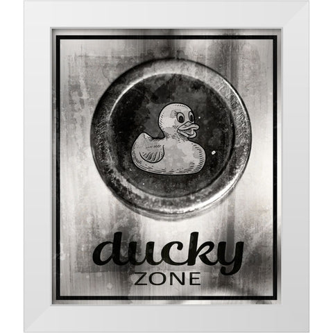 Farm bathroom signs 14 White Modern Wood Framed Art Print by LightBoxJournal