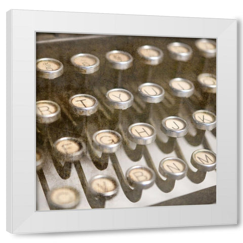 Typewriter 02 Royal keys 1 White Modern Wood Framed Art Print by LightBoxJournal
