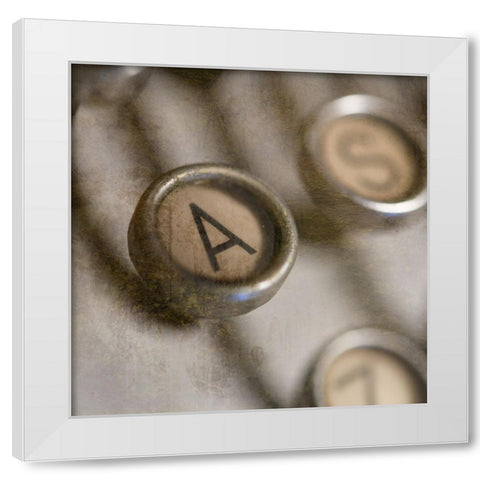 Typewriter 02 Royal keys A White Modern Wood Framed Art Print by LightBoxJournal