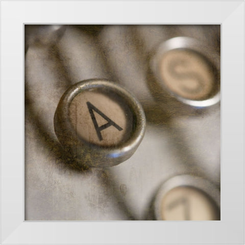 Typewriter 02 Royal keys A White Modern Wood Framed Art Print by LightBoxJournal