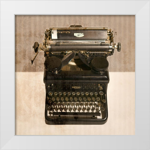 Typewriter 02 Royal White Modern Wood Framed Art Print by LightBoxJournal