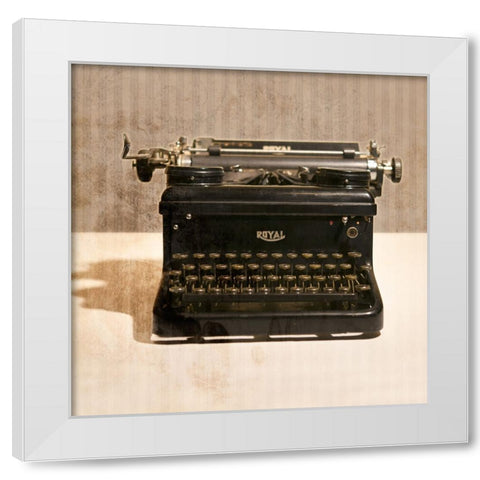 Typewriter 03 Royal White Modern Wood Framed Art Print by LightBoxJournal