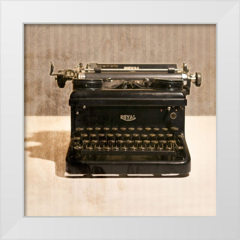 Typewriter 03 Royal White Modern Wood Framed Art Print by LightBoxJournal