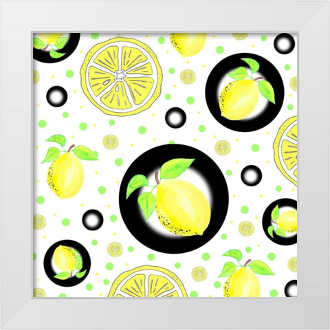 Easy Peasy Lemon 3 White Modern Wood Framed Art Print by LightBoxJournal